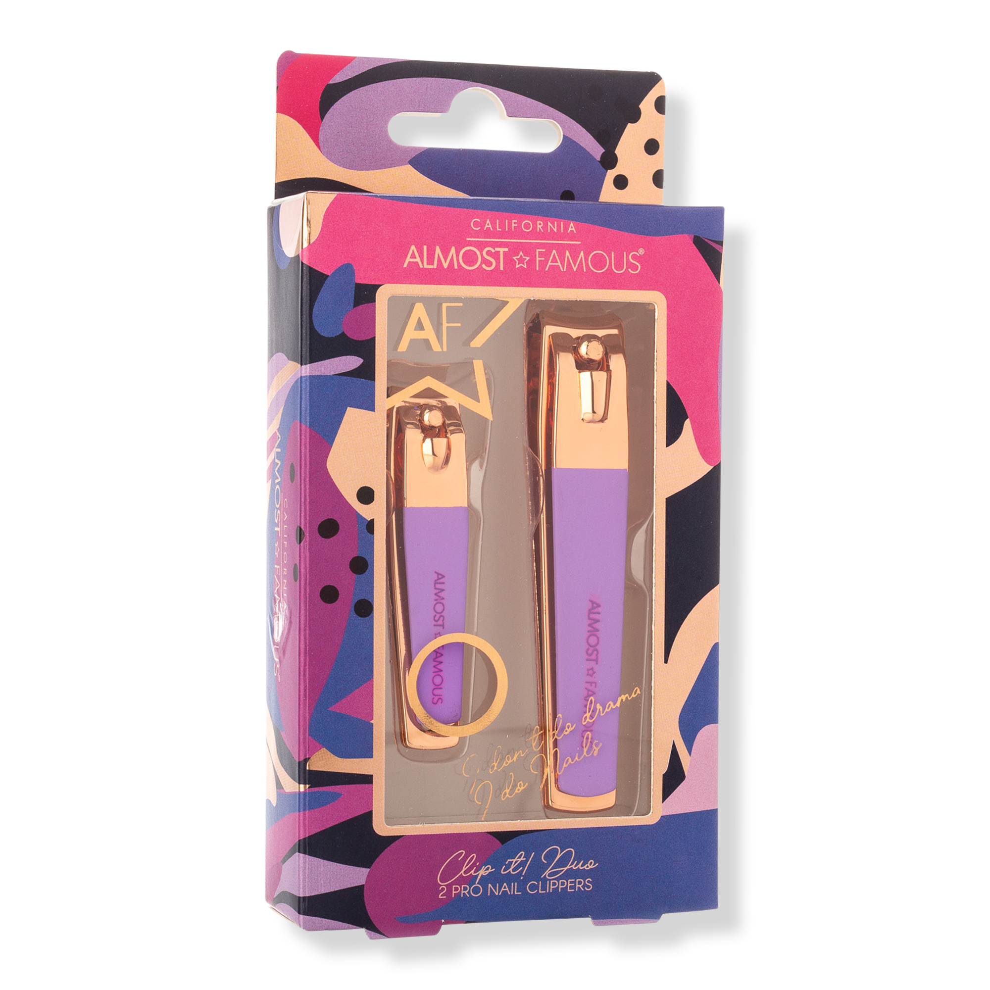Almost Famous Rose Gold 2-Piece Ergonomic Nail Clipper Set