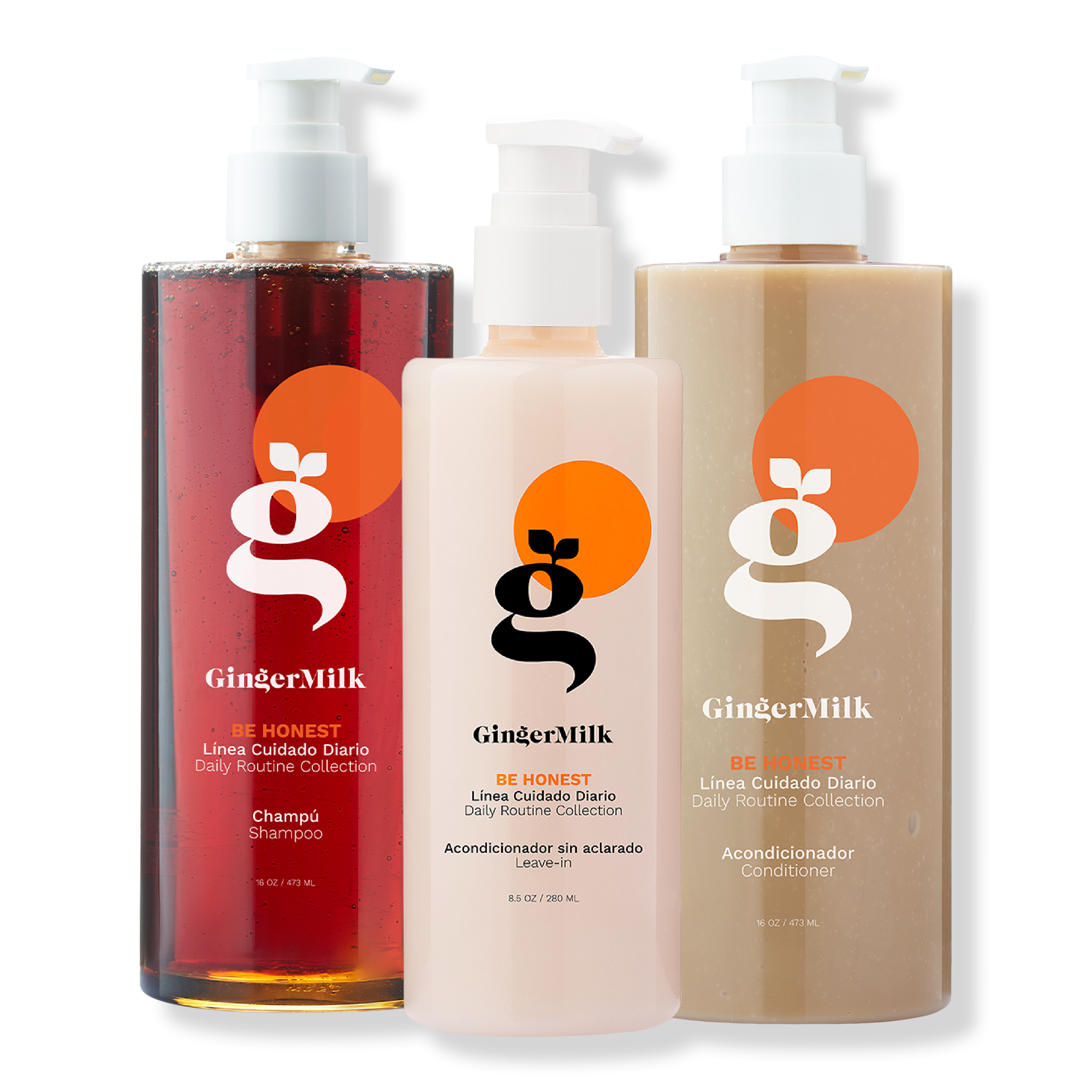 Ginger Milk Oily Scalp Balancing Hair Care Kit with Rosemary & Pro-Vitamin B5, 3-Piece