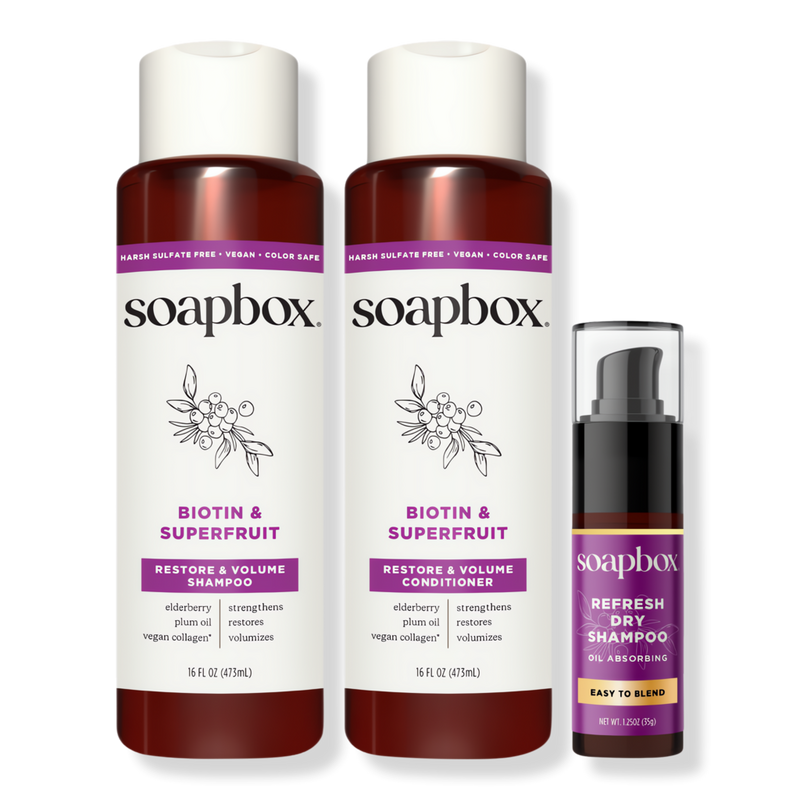 Soapbox - 16 oz Argan Oil & Vanilla Anti-Frizz Haircare Bundle
