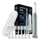 Green Elite Rechargeable Electric Toothbrush with 8 Brush Heads & Travel Case 
