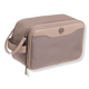 Tan 1680 Denier Nylon Double Zip Compartment Cosmetic Organizer 