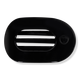 Jet Black Small Flat Round Hair Clip 