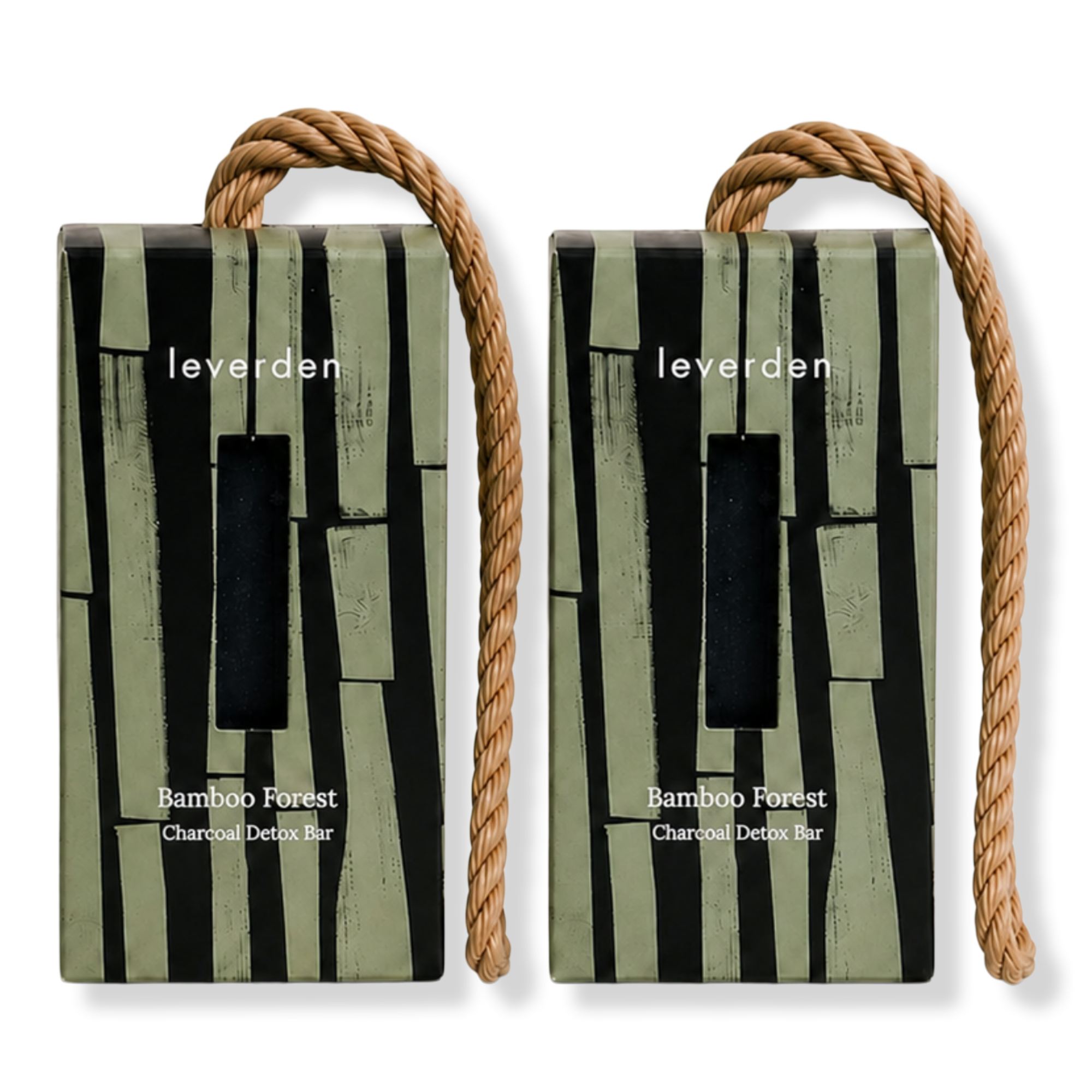 Leverden Bamboo Forest Charcoal Detox Bar Duo Set