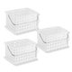 Clear Small Stackable Shower Caddy Basket 