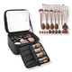 Black Makeup Case with Brush & Sponge Set 