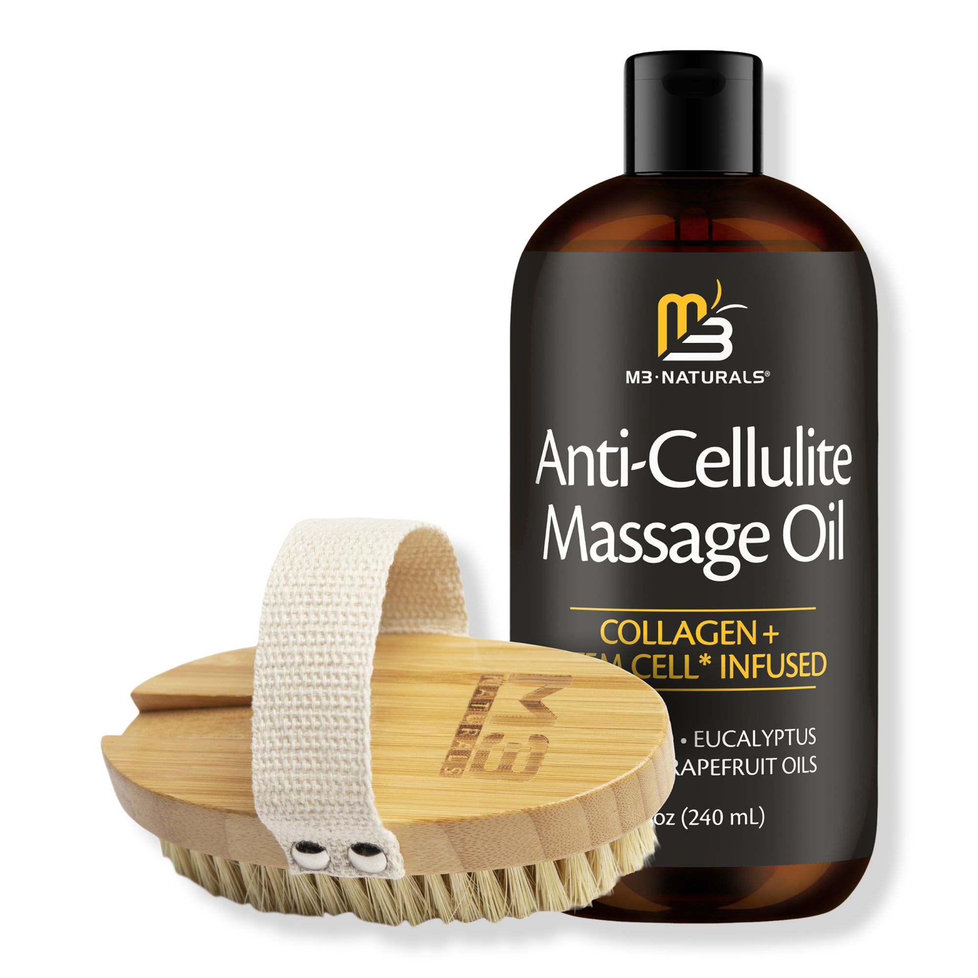 M3 Anti-Cellulite Massage Oil & Brush Kit