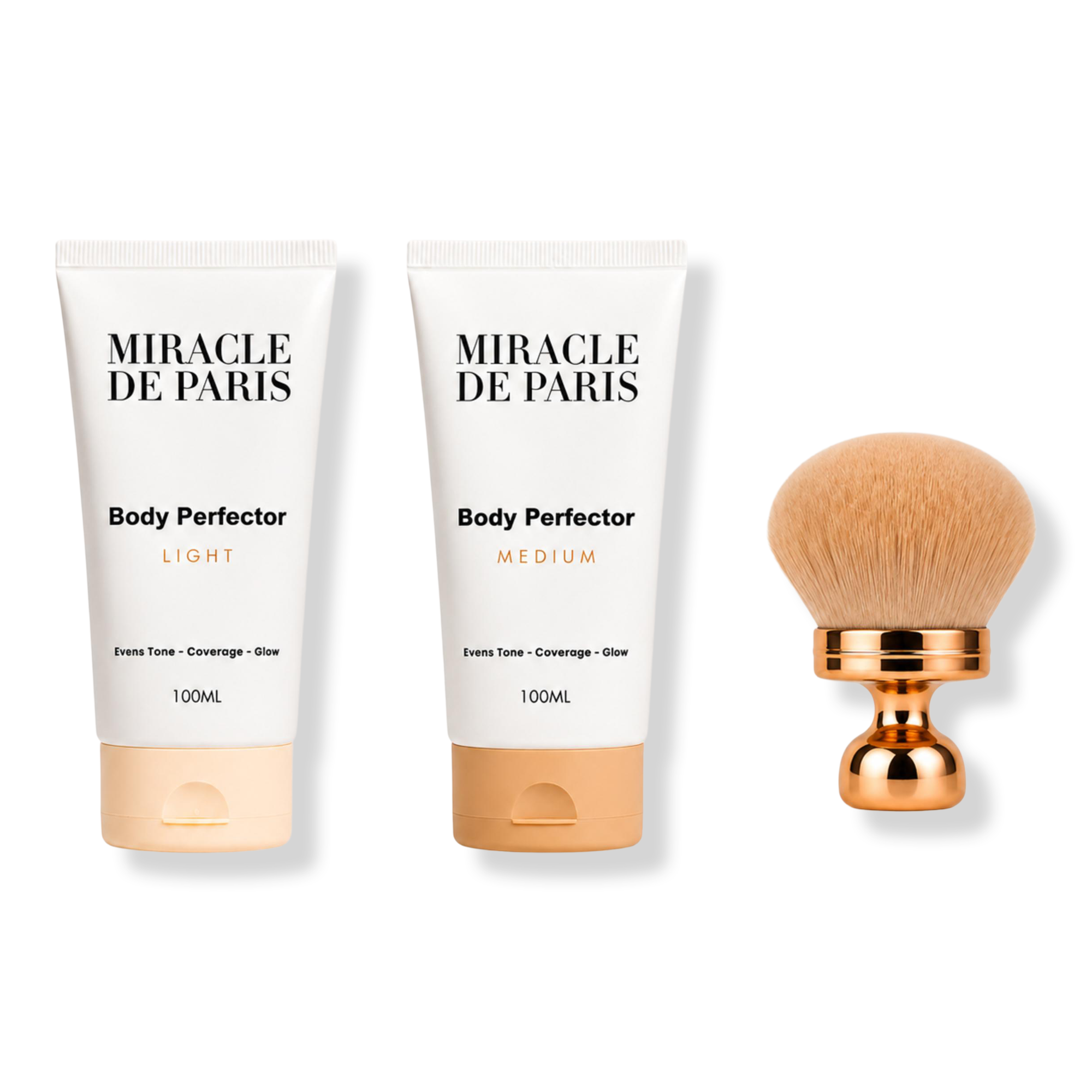 Miracle de Paris - Light + Medium 2 Body Perfectors + Body Brush