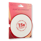 Red 15X Magnification Vanity Mirror with Suction Lock 