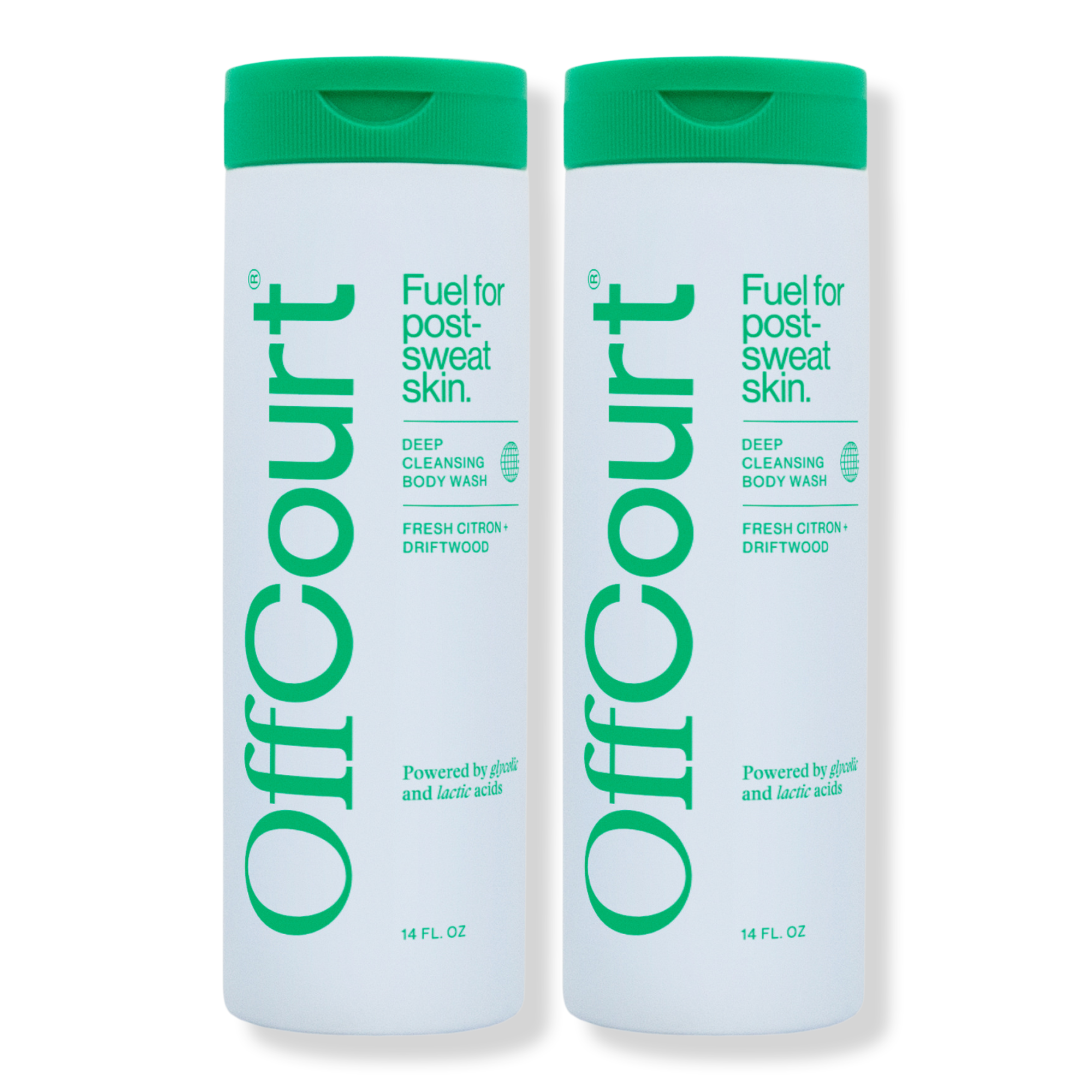 OffCourt Fresh Citron + Driftwood Body Wash Duo Pack