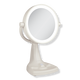 Neutral Max Bright Lighted Makeup Mirror with 10X/1X, Storage Tray 