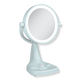 French Blue Max Bright Lighted Makeup Mirror with 10X/1X, Storage Tray 