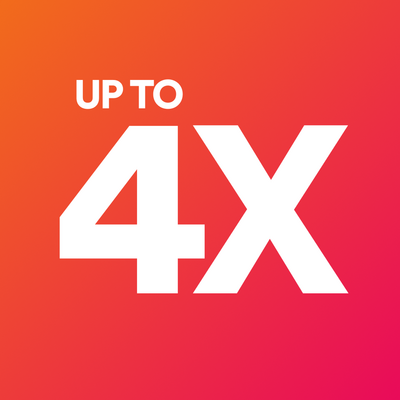 Members earn up to 4X points