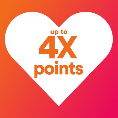Earn up to 4X points